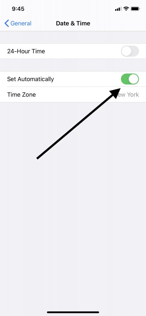 Fecha y hora para los servicios de ubicación de iPhone no funcionan