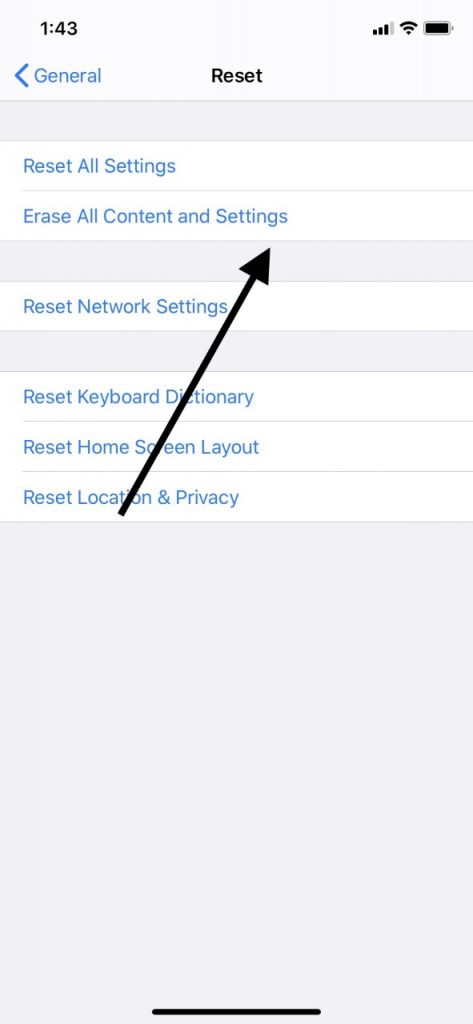   Restablecer fábrica sin sonido en iPad