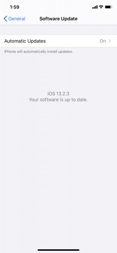 Actualización de software si no puedo descargar la aplicación