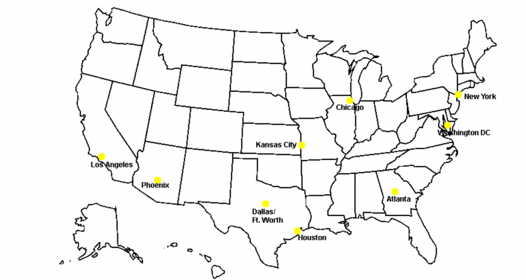 Mapa de cobertura de Sprint 5G