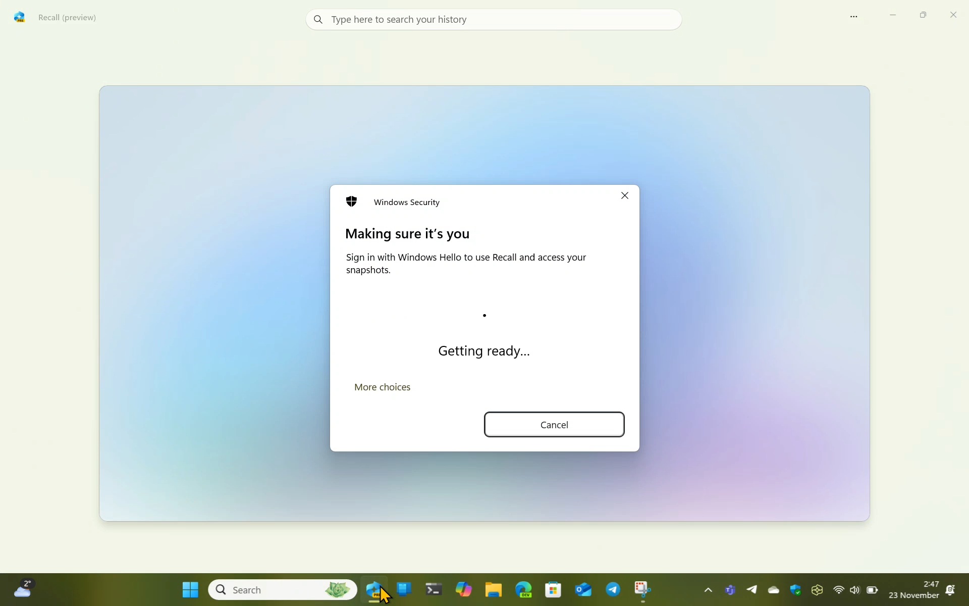Windows retiró manos a