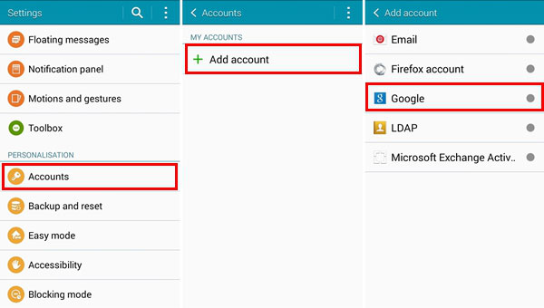 Configurar la cuenta de Google en Android