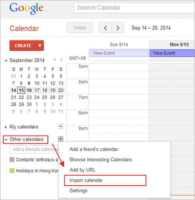 Agregar calendario iCloud a Google
