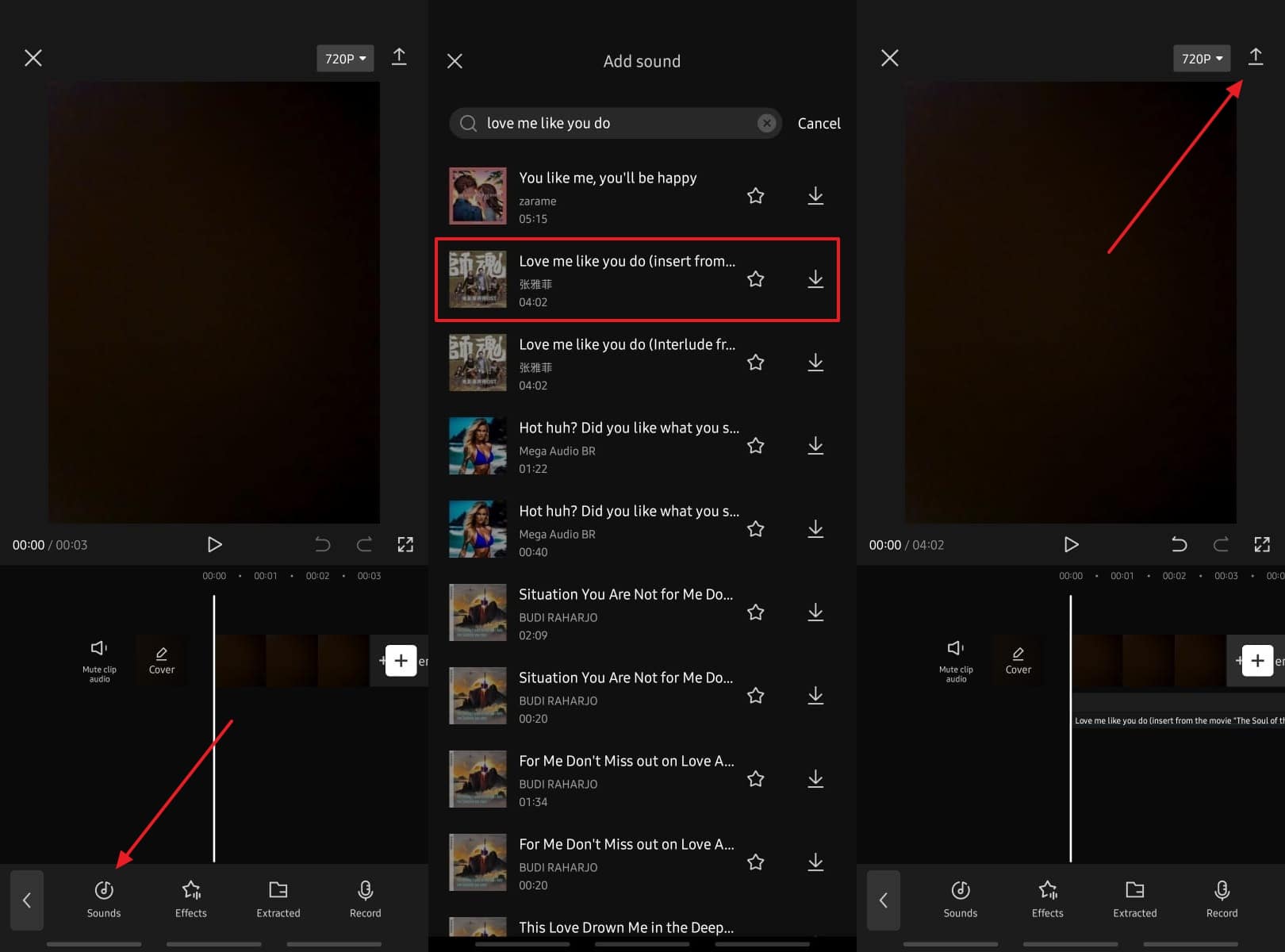 Exportar el video con música