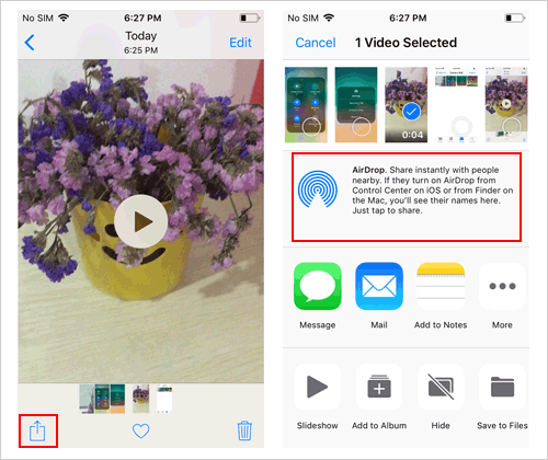 Cómo airdrop videos desde iPhone hasta iPhone
