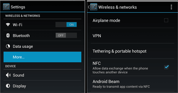 Habilitar NFC en dispositivos