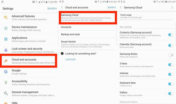 Recuperar fotos de la galería Android Samsung de Samsung Cloud