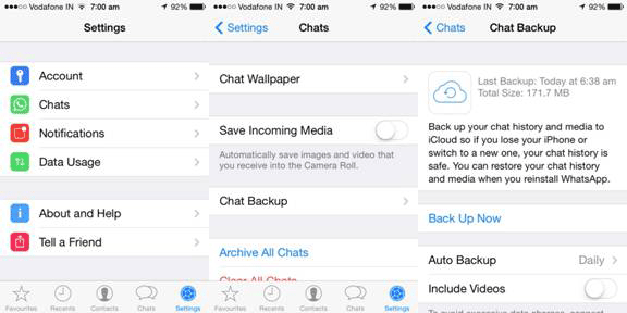 Recupere los viejos mensajes de WhatsApp en iPhone con copia de seguridad