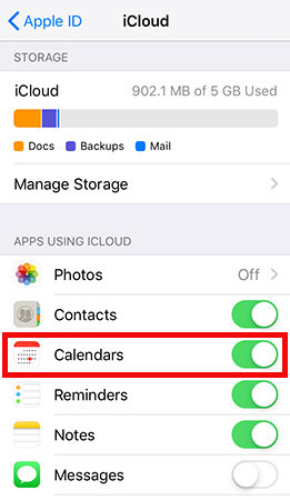 Calendario iCloud Sync