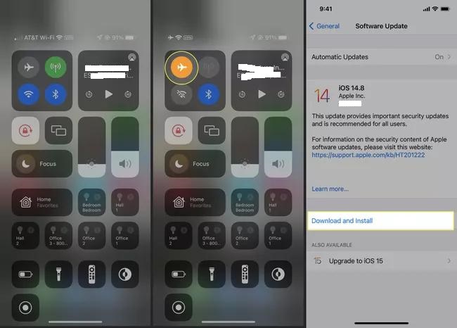 Cancelar la actualización de iPhone en el medio