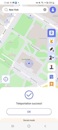 Aplicación de falsificación para Pokemon Go Android Anygo