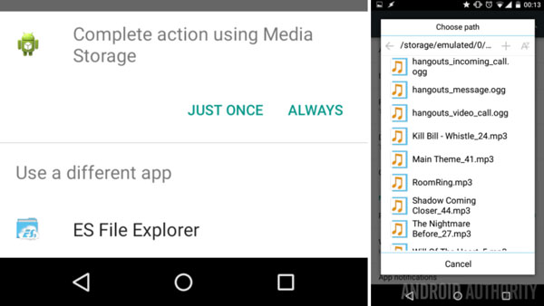Use el explorador de archivos ES para cambiar los sonidos de notificación
