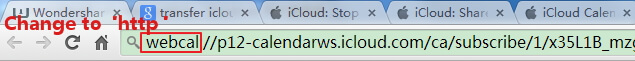 Cambiar Webcal a HTTP