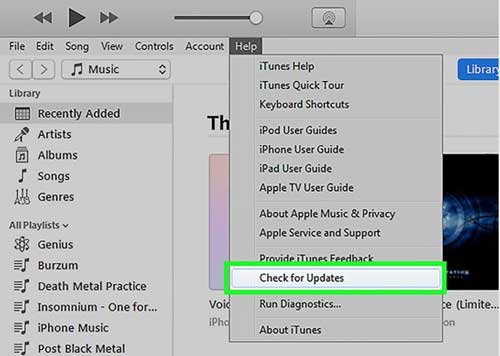 Actualizar iOS con iTunes