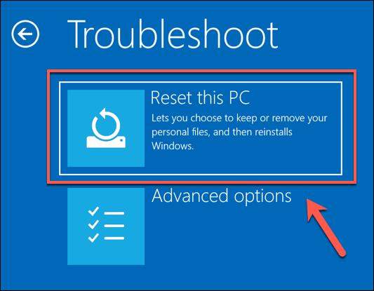 Restablecer esta PC