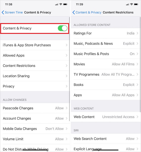 Eliminar la restricción de AirDrop