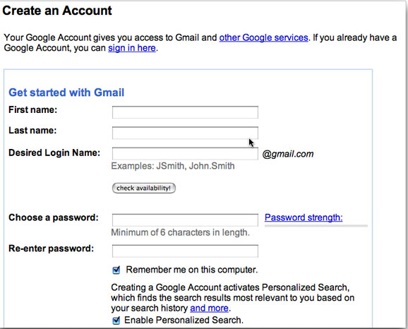 Cómo crear una cuenta de Google