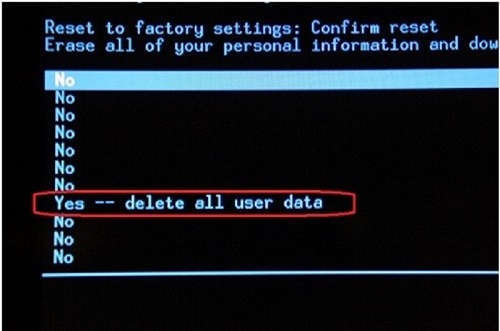 Eliminar todos los datos del usuario