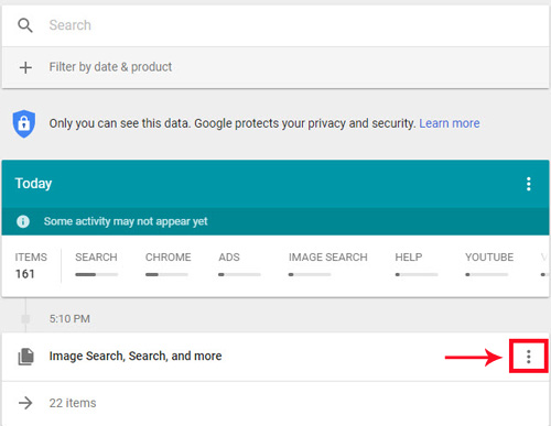 Clear Google History en iPad