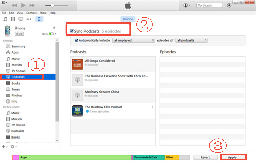 Eliminar podcasts de iPhone