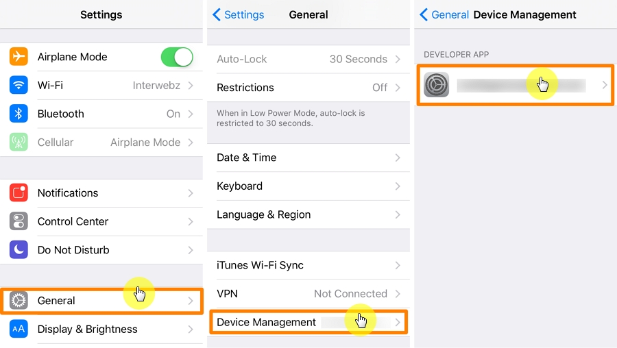Gestión de dispositivos de ubicación falsa de Cydia