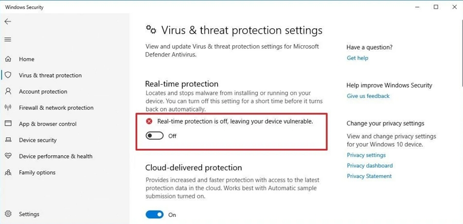   Deshabilitar el software antivirus