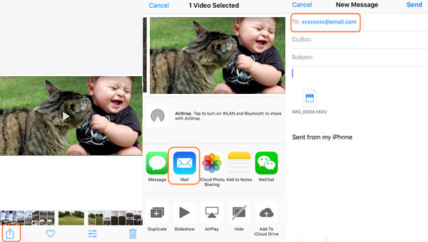 Transfiera fotos de iPhone a PC de forma inalámbrica por correo electrónico
