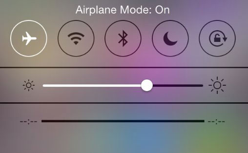 Encienda el modo avión