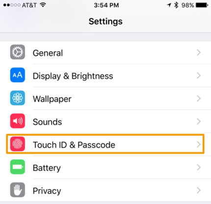 Desactivar la pantalla de bloqueo en el iPhone usando contraseña