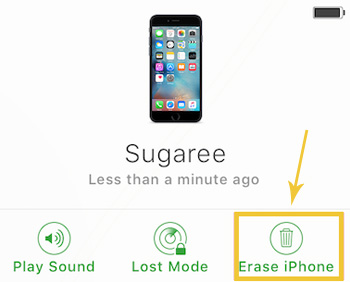 Firme de la cuenta de iCloud sin contraseña borrando iPhone