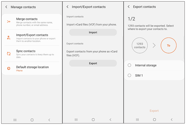 Cómo transferir contactos de Sony Xperia a Samsung con un archivo VCARD