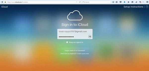 Iniciar sesión en la cuenta de iCloud