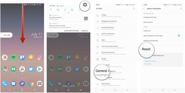 Cómo restablecer la fábrica Samsung S7