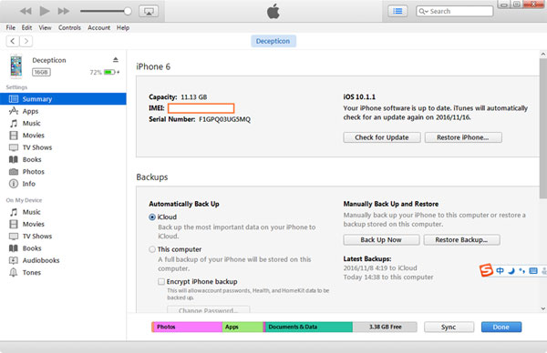 Cómo obtener el número de iPhone IMEI