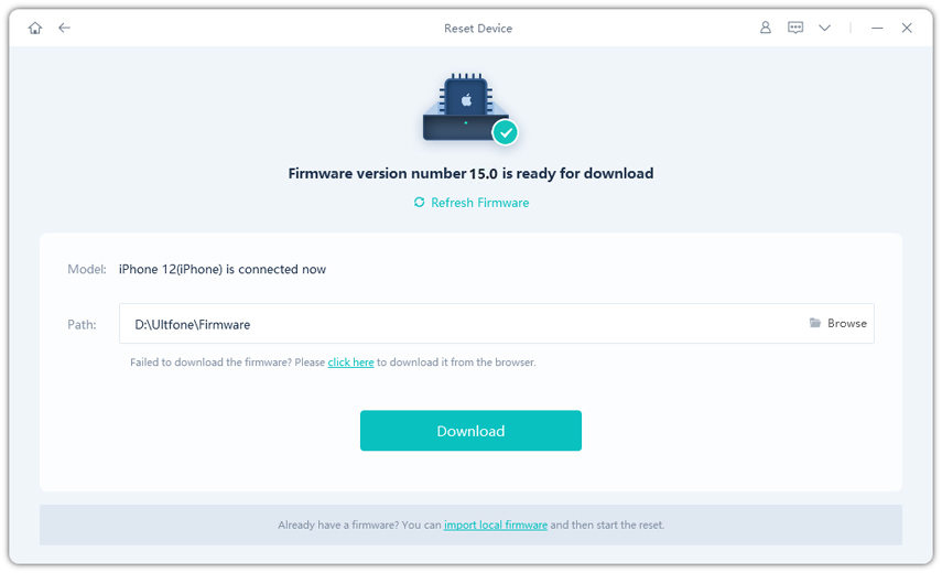 Descargar firmware