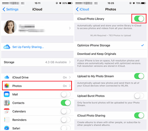 Transfiera fotos del iPhone a la computadora sin Bluetooth a través de iCloud
