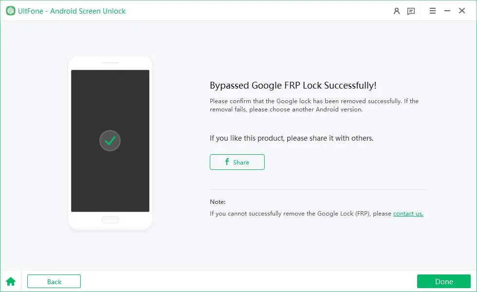  Bypass de Google FRP con éxito