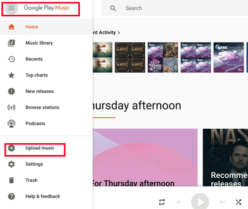 Subir música a Google