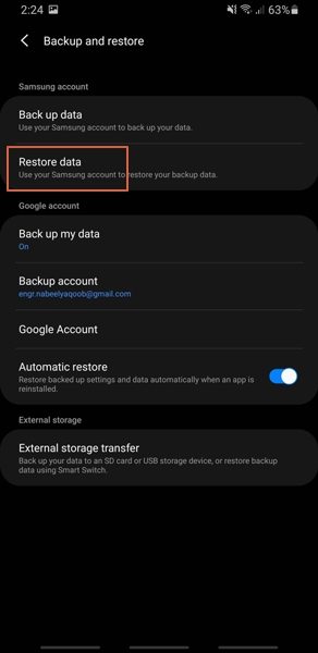 Cómo recuperar archivos eliminados de la memoria del teléfono Samsung