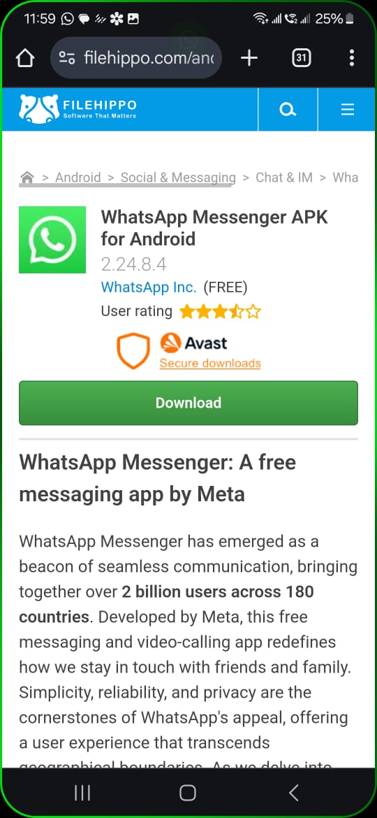 Descarga el APK de WhatsApp