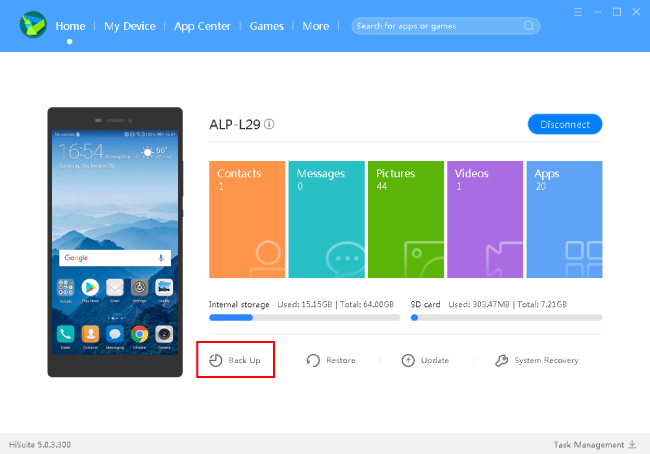 Recuperar videos eliminados a través de Huawei Hisuite