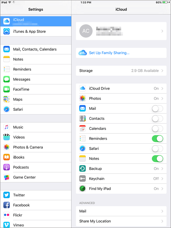 Inicie sesión en su ID de Apple en su iPad