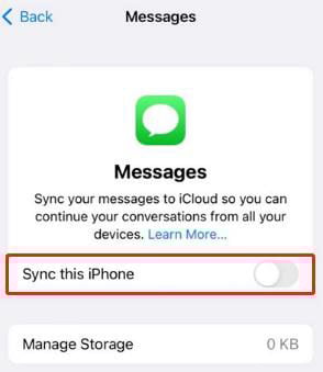 sincronización de iCloud