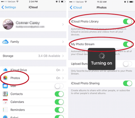 Sube fotos desde iPhone a iCloud