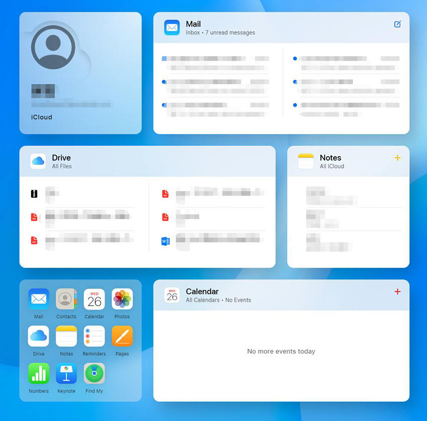 Restaurar desde el sitio web de iCloud