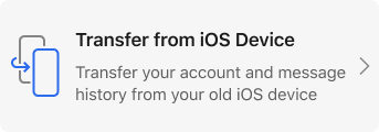 Transferencia de iOS desde otra señal del dispositivo
