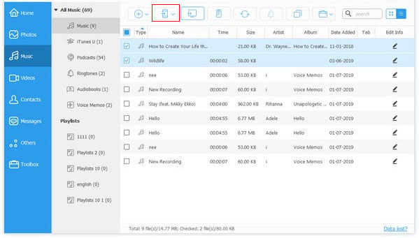 Cómo transferir música de iPhone a iPhone a través de la transferencia de datos de iPhone
