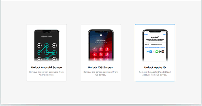 Elija la sección Desbloquear ID de Apple