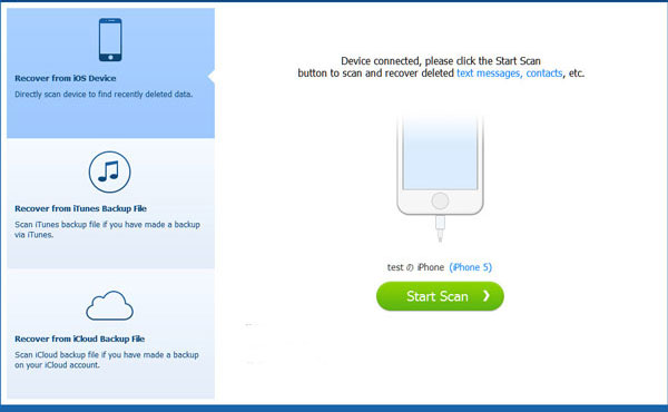 Iniciar el software de recuperación de datos de iPhone