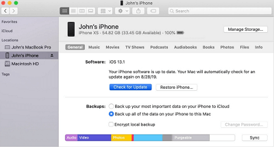 iPhone se ha descargado y no enciende verificar la actualización del iPhone a través de iTunes